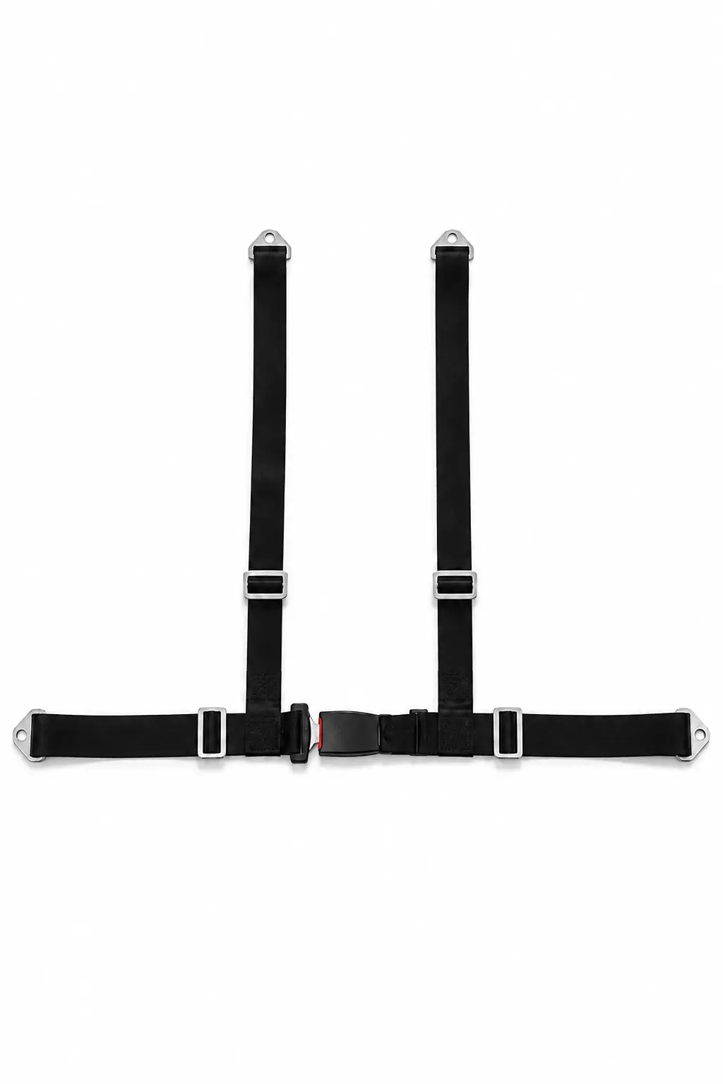 4-point static safety harness assembly for commercial and specialty vehicles