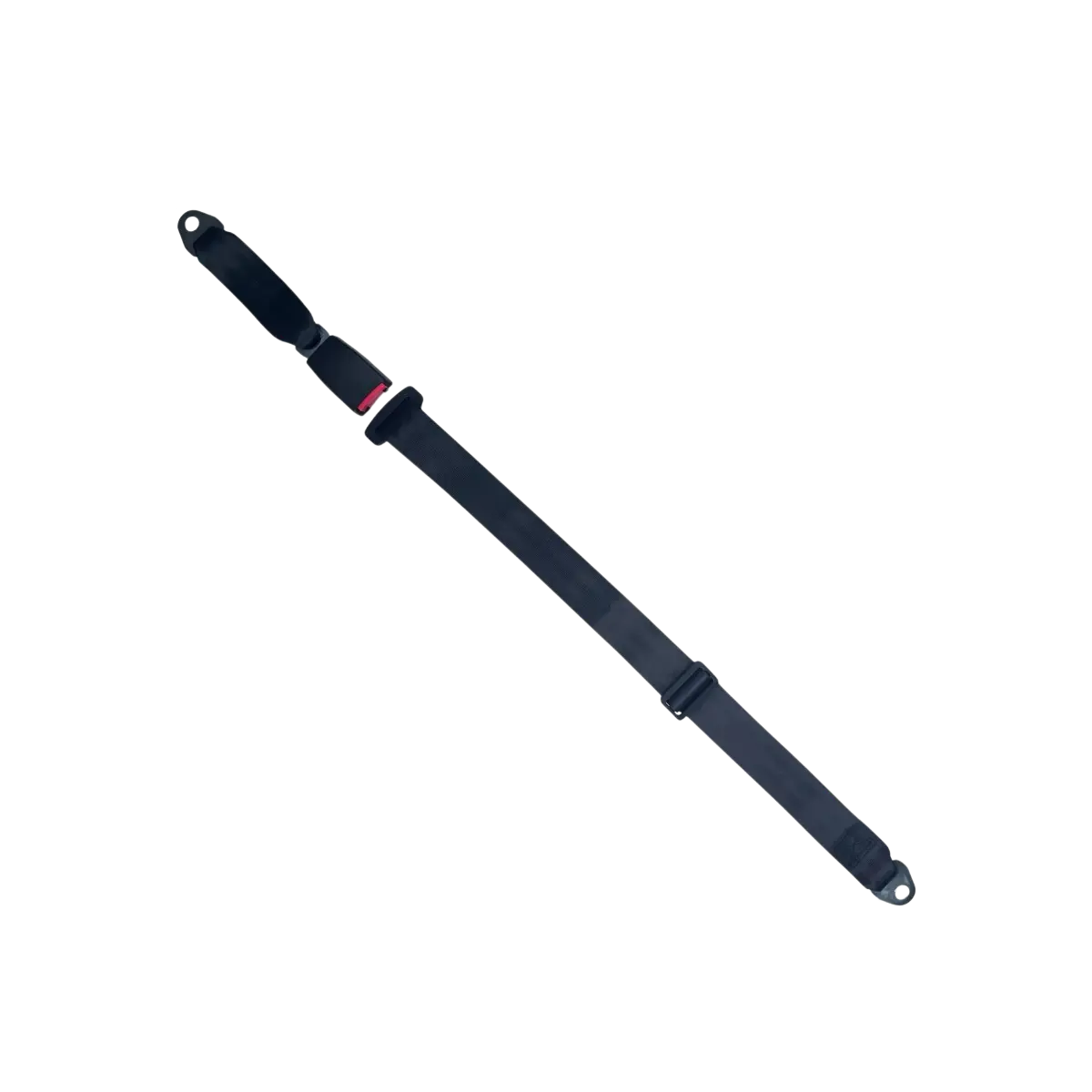2-point static adjustable lap belt assembly black webbing