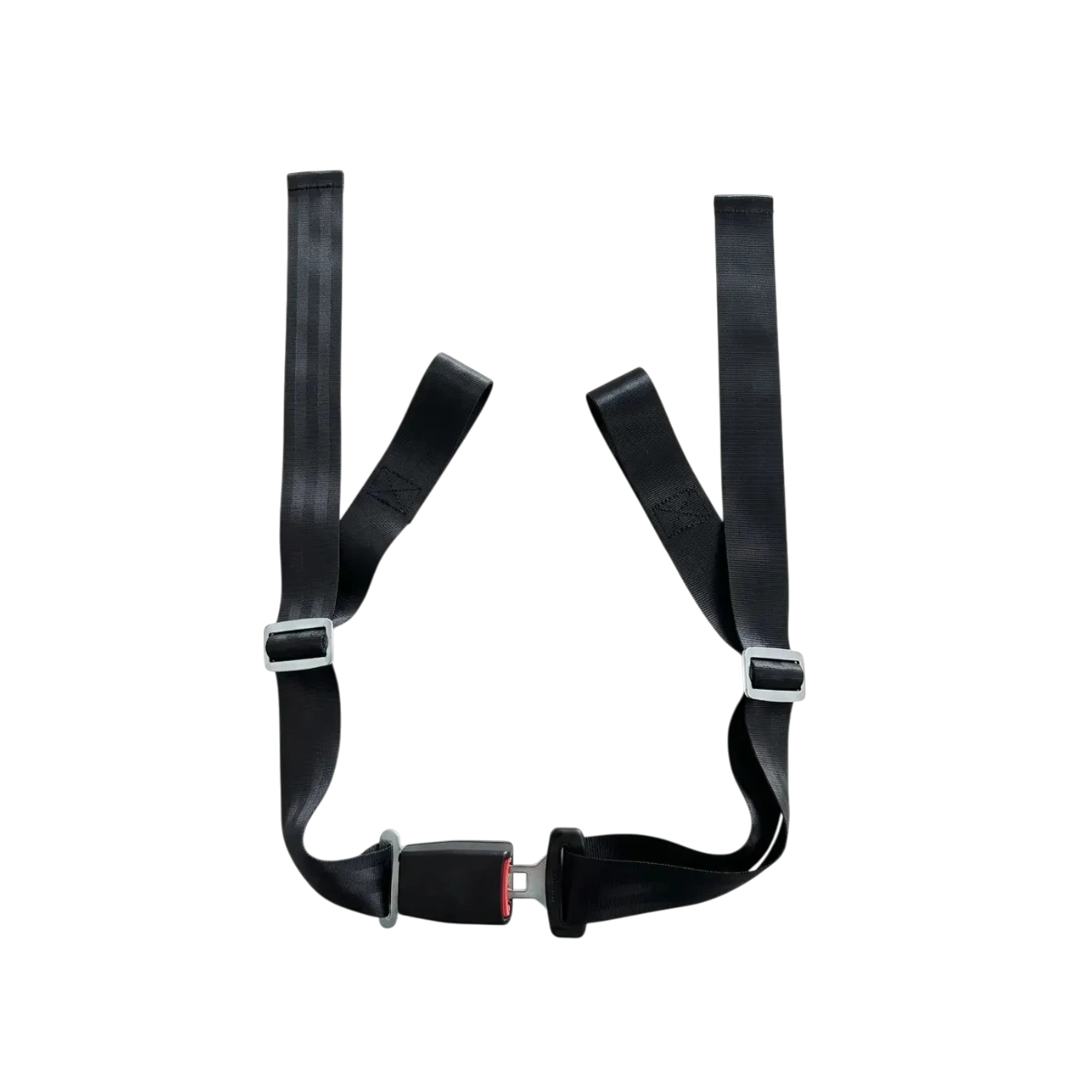 4-Point ambulance stretcher harness system black full assembly