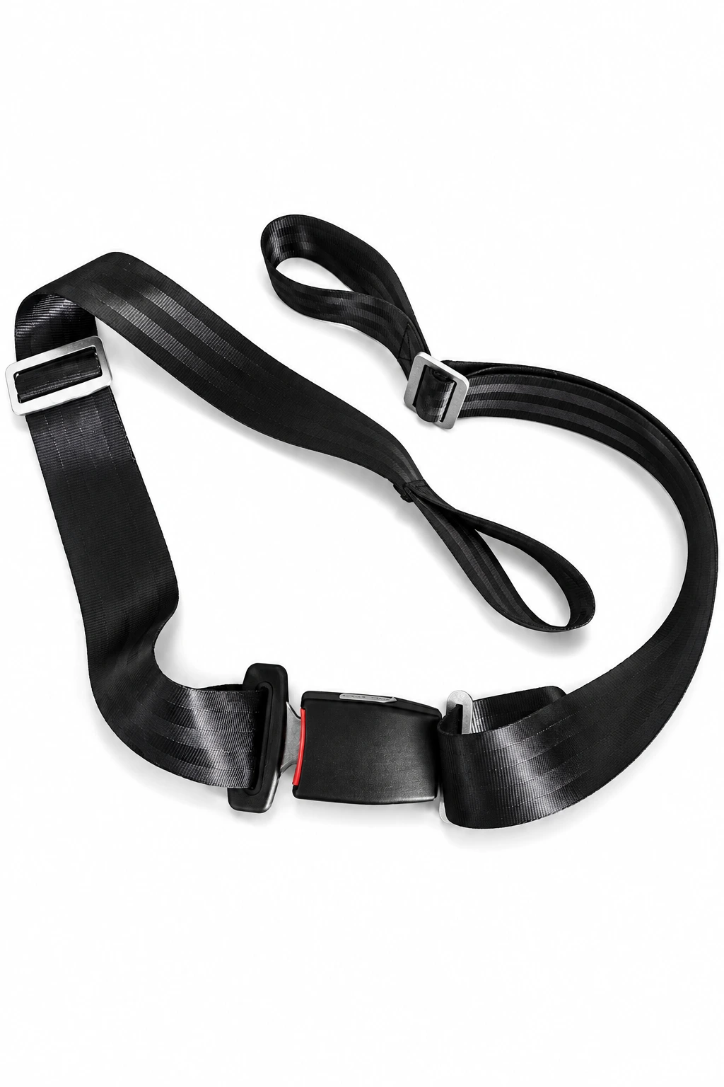2-Piece heavy-duty medical patient restraint with loop-end attachments and metal latch buckle
